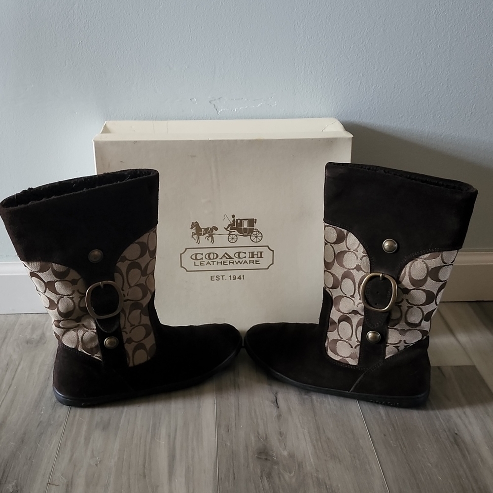Authentic Coach suede boots